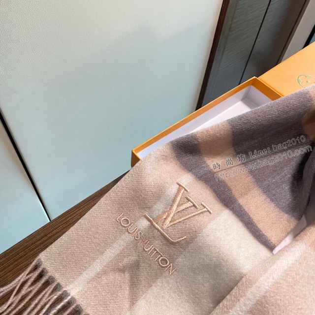Louis Vuitton圍巾 路易威登格子羊絨圍巾 LV海外專櫃最新男士女士情侶羊絨圍巾  mmj1504